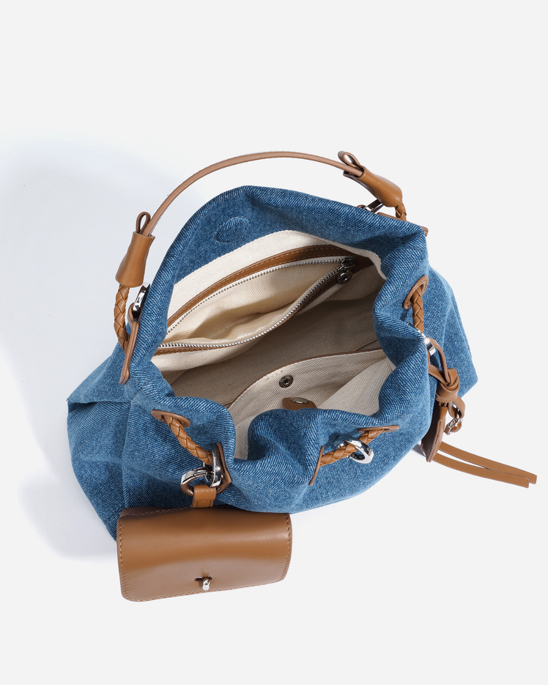 Breeze Denim Gather Omuz Çantası | Şık ve Fonksiyonel Tasarım