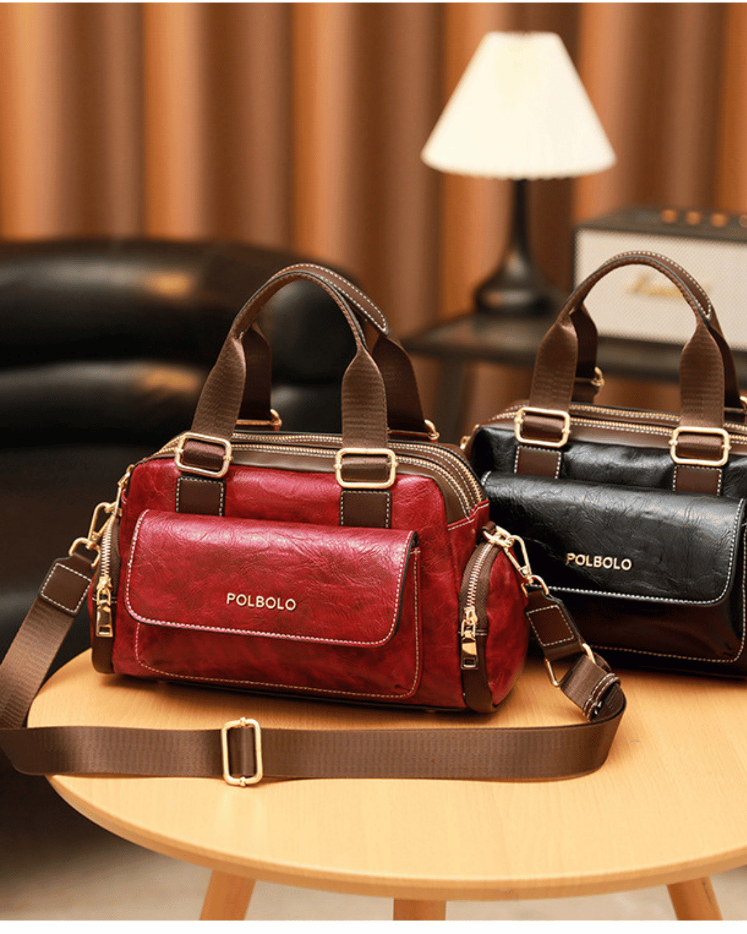 Polbolo Vintage Multi Bölmeli Çanta | Geniş ve Fonksiyonel Tasarım