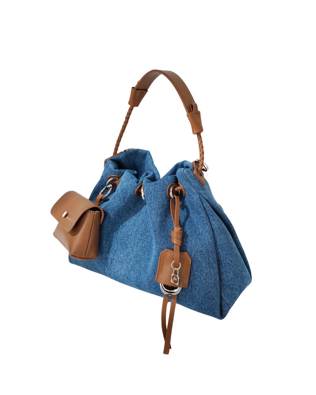 Breeze Denim Gather Omuz Çantası | Şık ve Fonksiyonel Tasarım