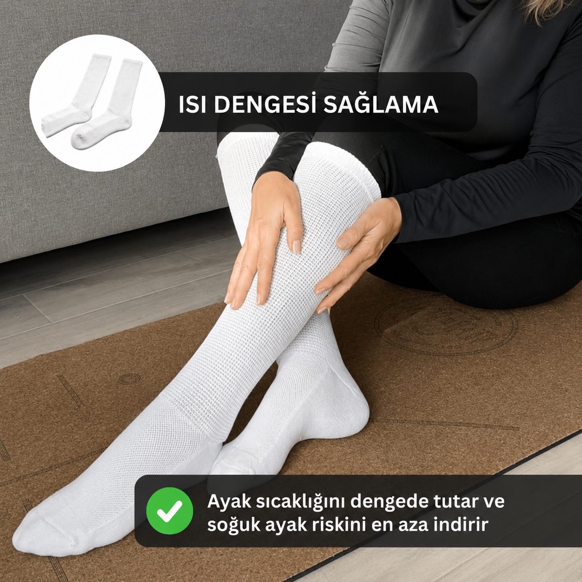 Premium Bambu Uzun Çorap
