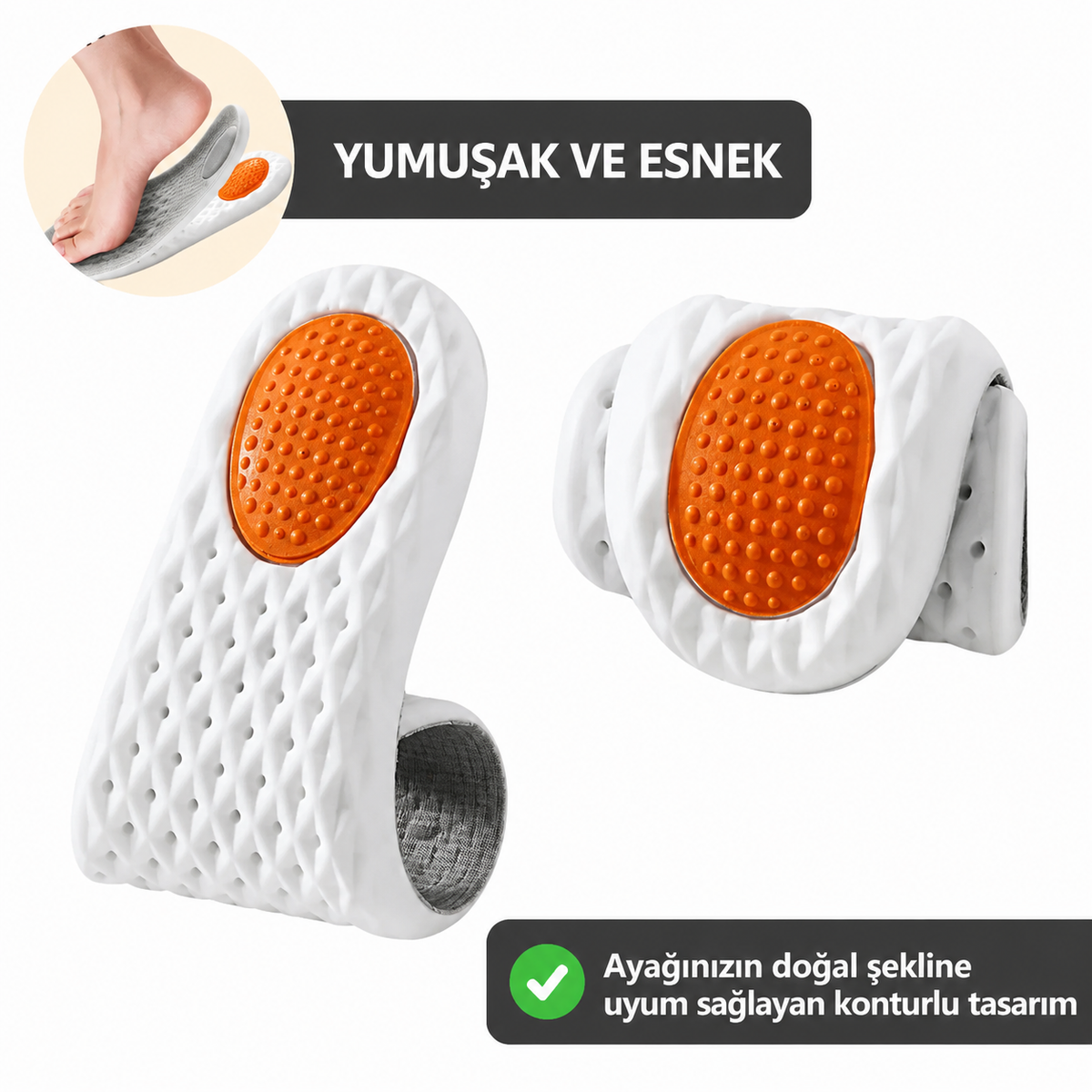 Comfort+ Topuk Destekli Ergonomik Tabanlık