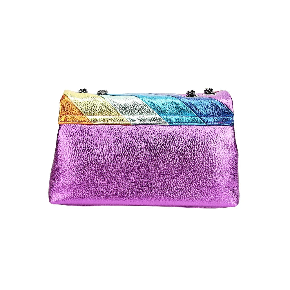Rainbow Style Zincirli Çanta | Canlı Desen, Modern & Trendy