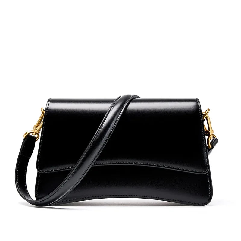 Pure Gloss Flap Deri Çanta | Şık ve Çok Yönlü Tasarım