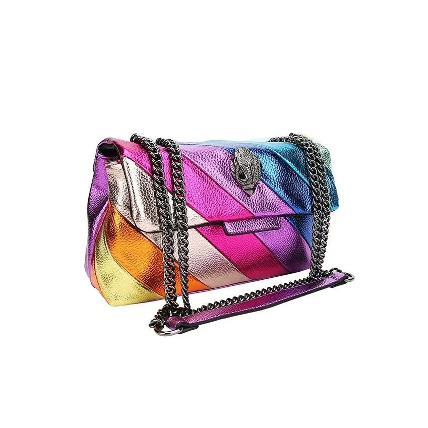 Rainbow Style Zincirli Çanta | Canlı Desen, Modern & Trendy