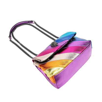 Rainbow Style Zincirli Çanta | Canlı Desen, Modern & Trendy